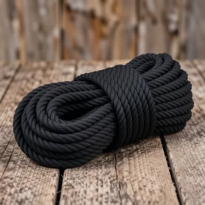 50mm Black Synthetic Decking Rope, 40 Metre Roll