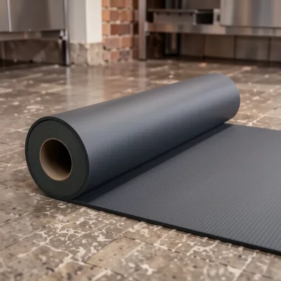 Black Heavy Duty Rubber Anti-Slip Floor Mat 1500mm x 900mm
