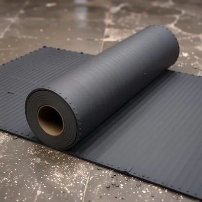 Black Heavy-Duty Rubber Floor Mat 1200mm x 800mm x 14mm