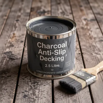Charcoal Anti-Slip Decking Stain, 2.5 Litre