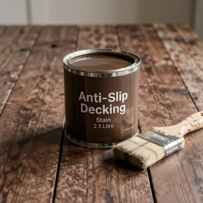 Dark Oak Anti-Slip Decking Stain, 2.5 Litre