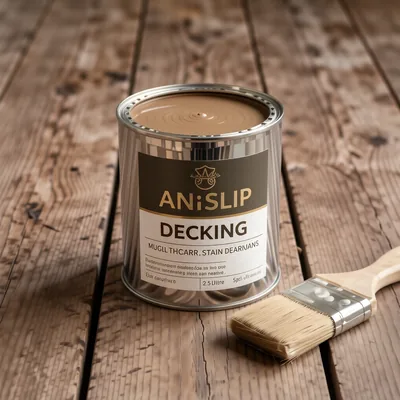 Light Brown Anti-Slip Decking Paint, 2.5 Litre