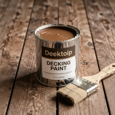 Medium Brown Anti-Slip Decking Paint, 2.5 Litres