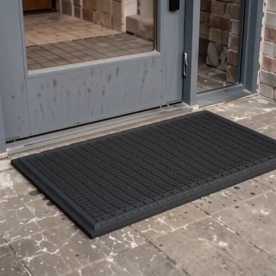 Black and Blue Polypropylene Entrance Mat, 1.5m x 0.9m