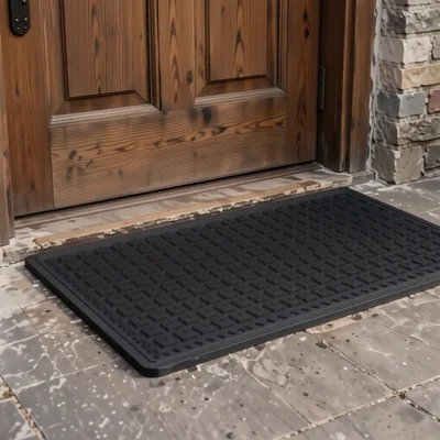 Black and Brown Entrance Mat, 1.2m x 0.9m x 7mm