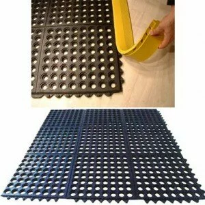 non_slip_rubber_link_mats_with_drainage_holes